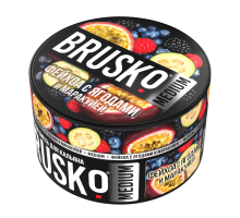 Бестабачная смесь BRUSKO - ФЕЙХОА С ЯГОДАМИ И МАРАКУЙЕЙ (MEDIUM) - 250 ГР