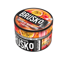 Бестабачная смесь BRUSKO - СМУЗИ ИЗ МАРАКУЙИ И МАЛИНЫ (MEDIUM) - 50 ГР