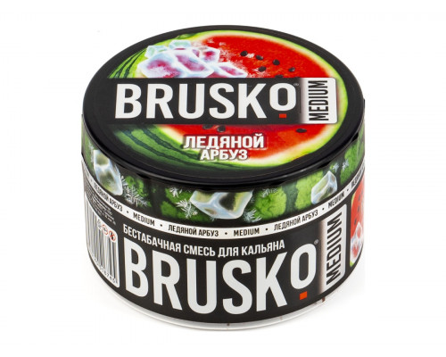 Бестабачная смесь BRUSKO - ЛЕДЯНОЙ АРБУЗ (MEDIUM) - 250 ГР - Арбуз Лёд 