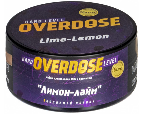 Табак для кальяна Overdose Lime Lemon  (Овердоз - Лимон-Лайм) - 100 гр