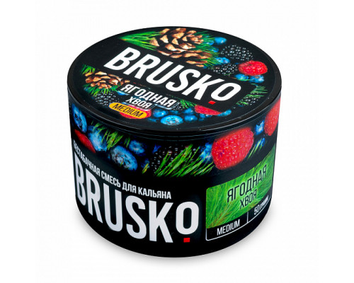 Бестабачная смесь BRUSKO - ЯГОДНАЯ ХВОЯ (MEDIUM) - 50 ГР - Ягоды  