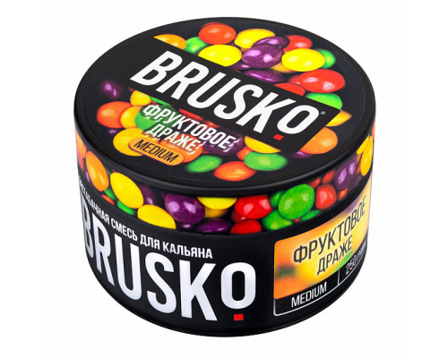 Бестабачная смесь BRUSKO - ФРУКТОВОЕ ДРАЖЕ (MEDIUM) - 250 ГР - Леденцы  