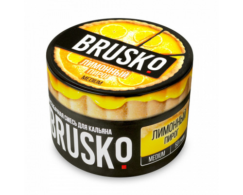 Бестабачная смесь BRUSKO - ЛИМОННЫЙ ПИРОГ (MEDIUM) - 50 ГР - Лимон Пирог 