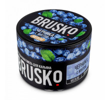 Бестабачная смесь BRUSKO - ЧЕРНИКА С МЯТОЙ (MEDIUM) - 50 ГР