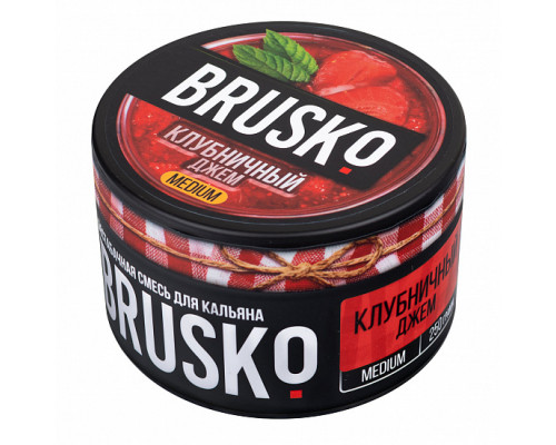 Бестабачная смесь BRUSKO - КЛУБНИЧНЫЙ ДЖЕМ (MEDIUM) - 250 ГР - Клубника Джем 