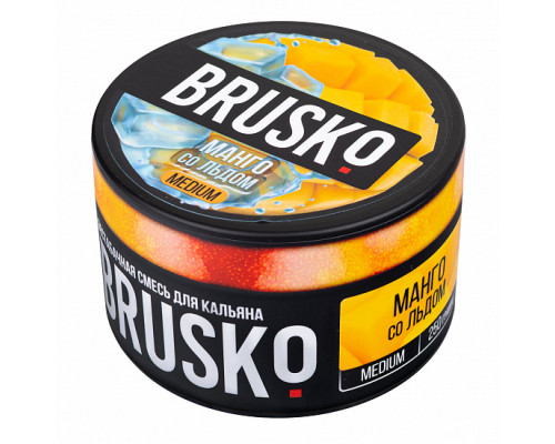 Бестабачная смесь BRUSKO - МАНГО СО ЛЬДОМ (MEDIUM) - 250 ГР - Манго Лёд 