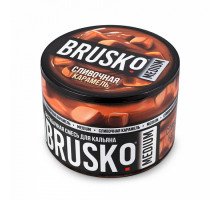 Бестабачная смесь BRUSKO - СЛИВОЧНАЯ КАРАМЕЛЬ (MEDIUM) - 50 ГР