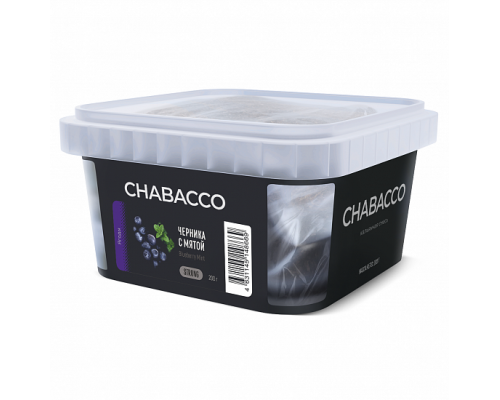 Бестабачная смесь CHABACCO BLUEBERRY MINT (ЧЕРНИКА С МЯТОЙ) 200 ГР STRONG - Черника Мята 