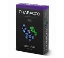 Бестабачная смесь CHABACCO BLUEBERRY MINT (ЧЕРНИКА С МЯТОЙ) 50 ГР MEDIUM